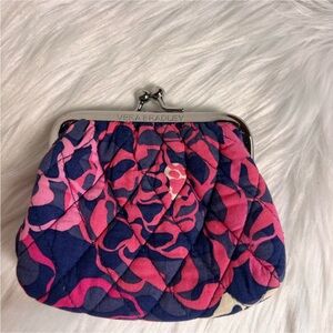 Vera Bradley Pink and Blue kisslock wallet